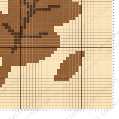 C2C CROCHET PATTERN Autumn Leaves Blanket Maple Graph Baby Throw Mother's Day Lapghan