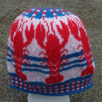 Lobster Buoy Hat - knitting pattern