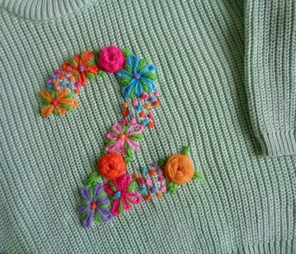 Floral Numbers Baby Cardigan