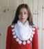 Infinity scarf / cowl with Snowflake fringes _ M28