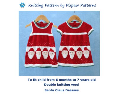 P131 Santa Dresses Knitting Pattern