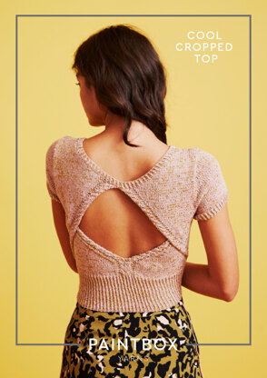 Cool Cropped Top - Free Top Knitting Pattern For Women in Paintbox Yarns Metallic DK