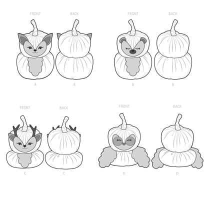 Simplicity Plush Pumpkin Animals S9622 - Sewing Pattern