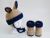 Baby Hat - Booties with Ears and Ear Flaps