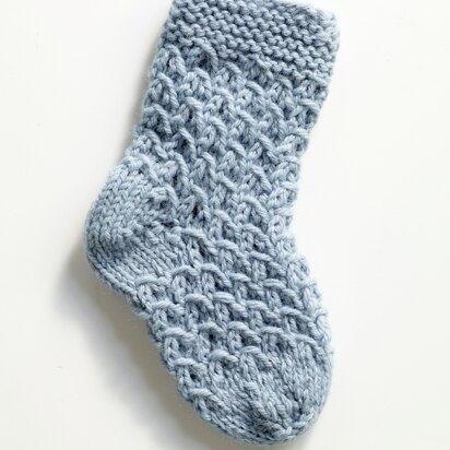 Eyelet Socks in Lion Brand Wool-Ease - 70243A