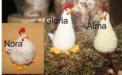 Hühnchen, 3 verschiedene Hühner