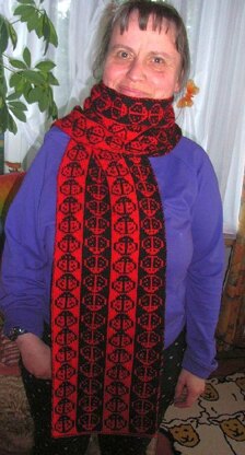 Double knitting ladybug scarf or baby blanket