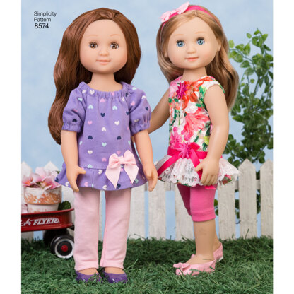 Simplicity 8574 14in Doll Clothes - Paper Pattern, Size OS (ONE SIZE)