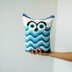 Owl chevron zig zag toy pillow