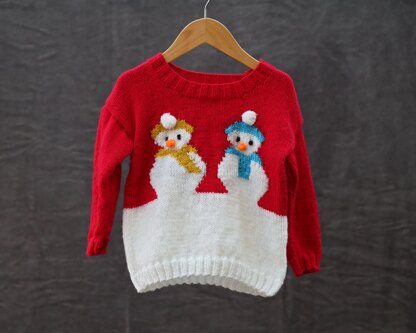 P17 Colourful Snowmen Christmas Jumper