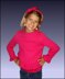 Knitting Pattern, Girls pullover Sweater with bow headband. 342