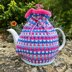 Lilac Speckled Rib 4 Cup Teapot Cosy Knitting Pattern