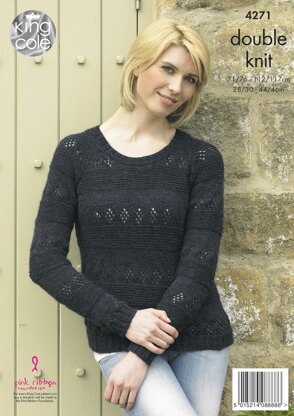 Cardigan & Sweater in King Cole Panache DK - 4271 - Downloadable PDF