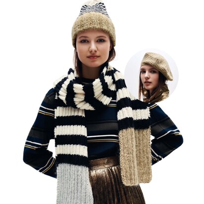 Hat, Beret and Scarf in Rico Fashion Alpaca Dream and Luxury Magic Mohair - 675 - Downloadable PDF