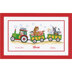 Vervaco Tractor Birth Sampler Cross Stitch Kit - 36cm x 19cm