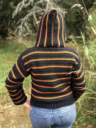 Cozy Campfire Striped Hoodie