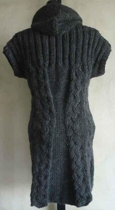 #85 Wavy Textured Hooded Vest