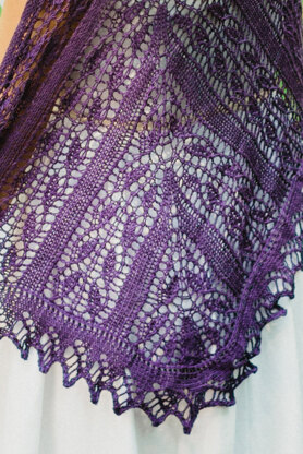 Reiland Rectangular Lace Shawl in SweetGeorgia Superwash Sport - Downloadable PDF