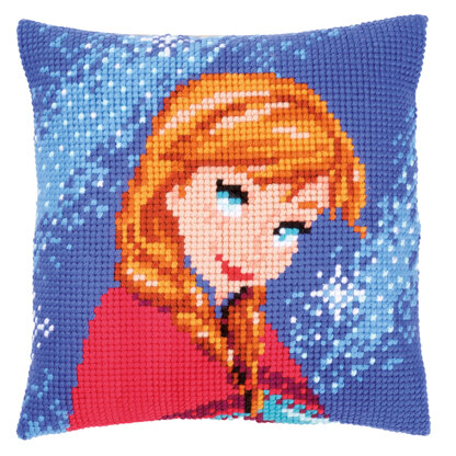 Vervaco Cross Stitch Cushion Kit: Disney: Anna - 40 x 40cm