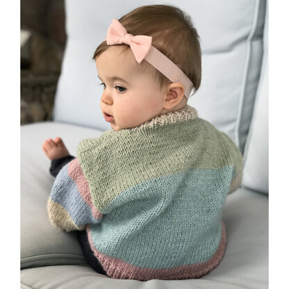 Baby Cardigan in Plymouth Yarn Hot Cakes - F825 - Downloadable PDF