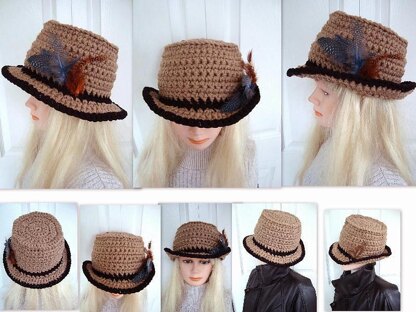 711 UNISEX FEDORA HAT, crochet pattern