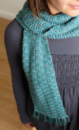 Striped Garter Rib Scarf in Ella Rae Cozy Alpaca - ER5-03 - Downloadable PDF