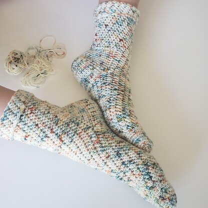 A family story crochet socks