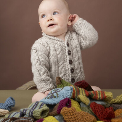 Heirloom Cables Baby Sweater in Lion Brand Vanna's Choice - 60647AD - knitting pattern