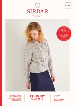 Cardigan in Sirdar Country Classic - 10200 - Leaflet