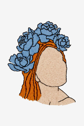 DMC X Hoops&Expectations - Crown of Blooms Embroidery Pattern - PAT1664 - Downloadable PDF