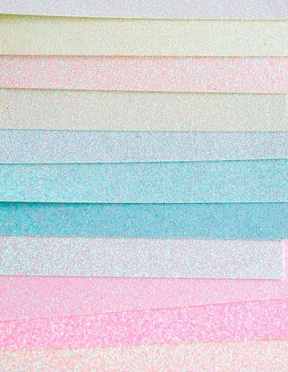 Memory Box Glitter Paper Pad 6"X6" 24/Pkg - Delicate Pastel