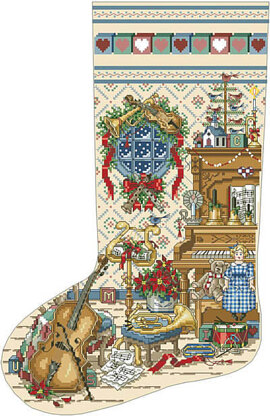 Music Room Heirloom Stocking - PDF