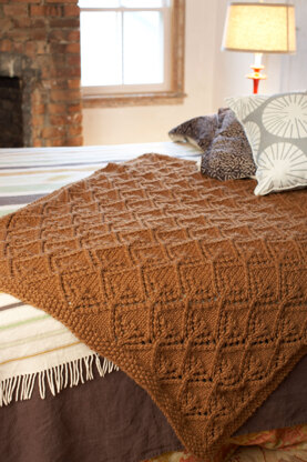 Autumn Lace Afghan in Lion Brand Wool-Ease Thick & Quick - 80878AD