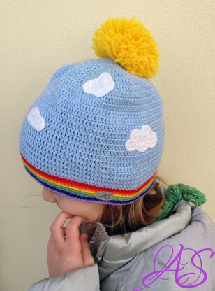 Rainbow, Sun and Clouds Hat
