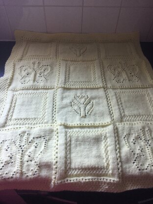 Baby butterfly & flower blanket