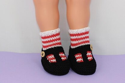 Baby Stripe Sock and T Bar Sandal Booties