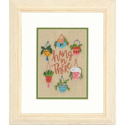 Dimensions Cross Stitch Kit: Hang in There - 12.7 x 17.7 cm