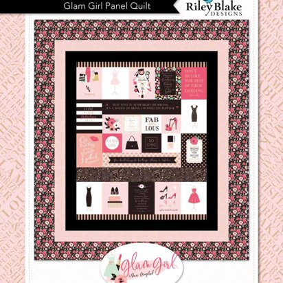 Riley Blake Glam Girl Panel Quilt - Downloadable PDF