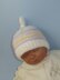 Baby Candy Stripe Topknot Beanie Hat