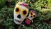 Carmencita and Dia de los Muertos Flower Skull crochet Amigurumi doll