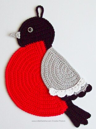 030 Bullfinch potholder decor