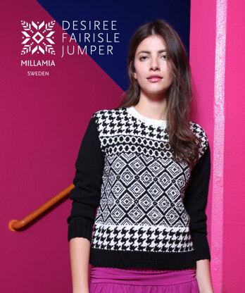 Desiree Fairisle Sweater - Knitting Pattern For Women in MillaMia Naturally Soft Merino