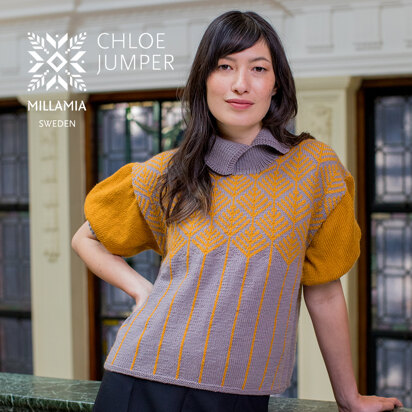 Chloe Jumper - Sweater Knitting Pattern for Women in MillaMia Naturally Soft Merino