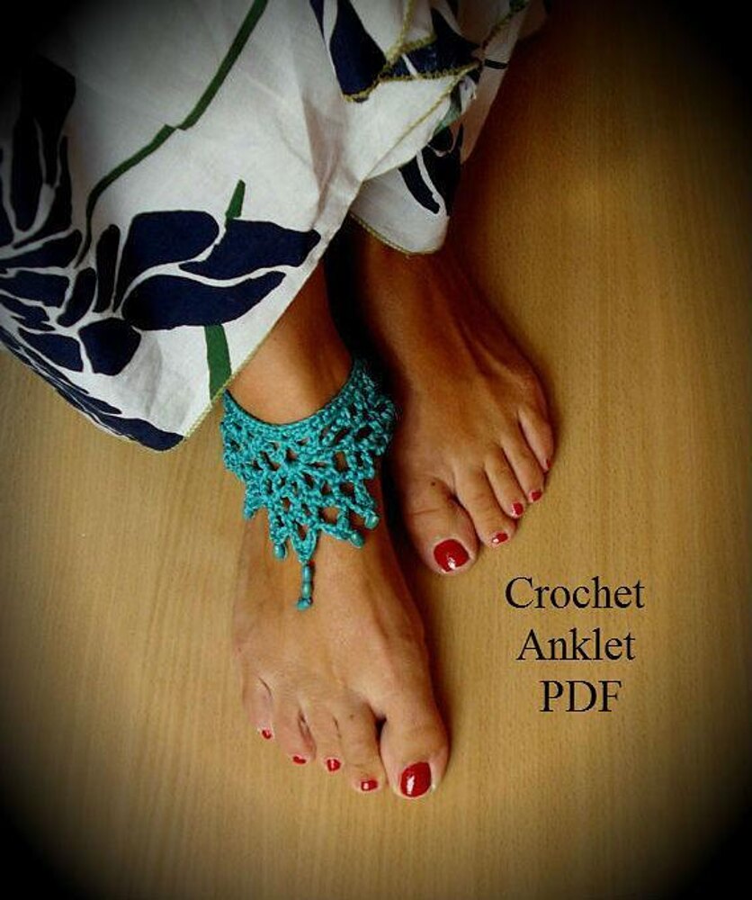 Crochet Ankle Bracelet Pattern Crochet Ankle Bracelet Pattern