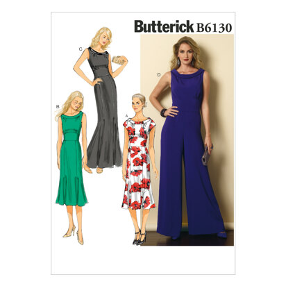 Butterick Kleid und Overall für Damen B6130 - Schnittmuster