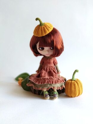 Pumpkin Hat for toy or doll