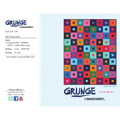 Moda Fabrics Grunge Quilt - Downloadable PDF