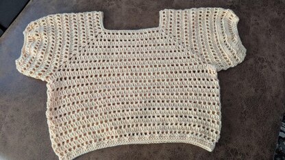 Peach Blossom Crochet Top