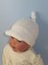 Baby Peak Cap Topknot Beanie Hat