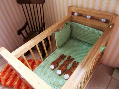 1:12th scale Rabbit Cot Set